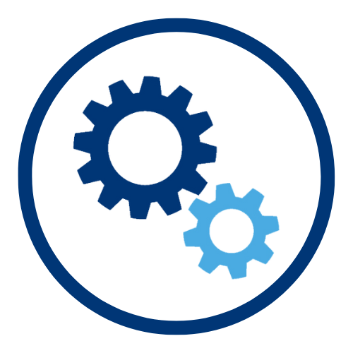 Two interlocking gears